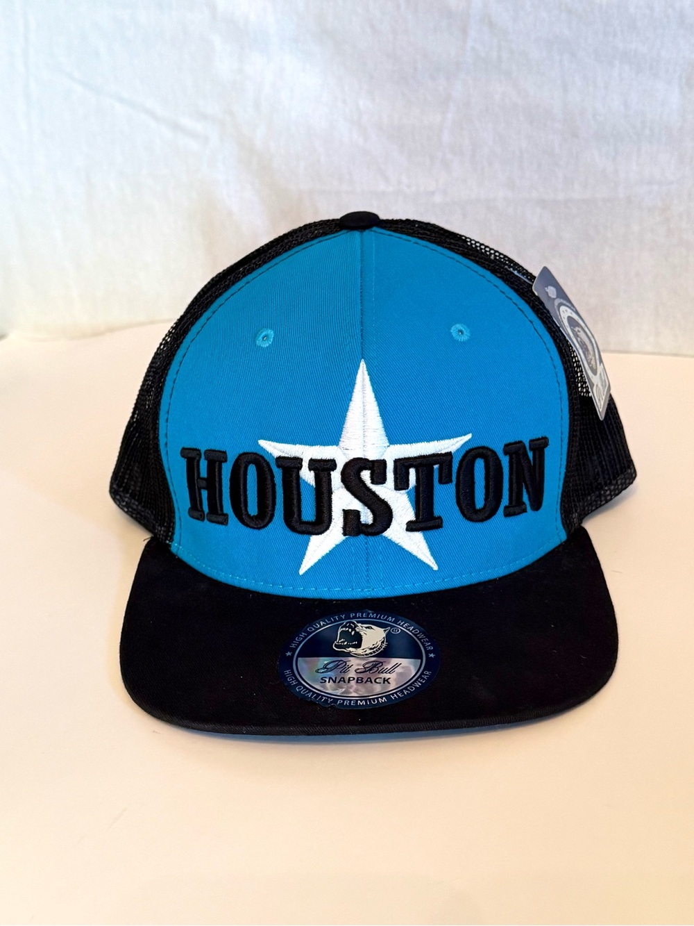 Houston Pit Bull Turquoise Black Baseball Cap NWT